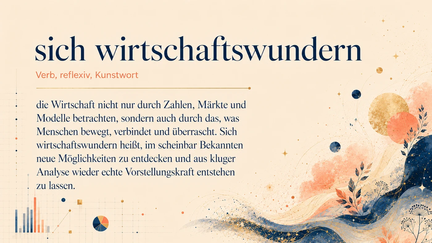 Grafisches Fundstück zum Sich-Wundern zwischen Wirtschaft und Wunder