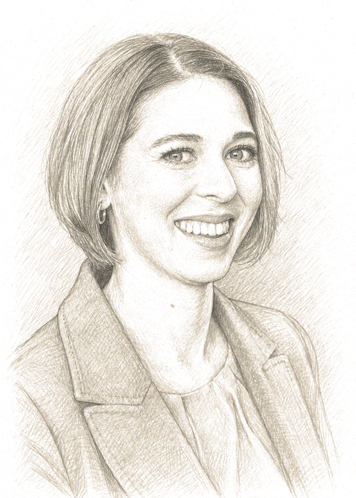 Bleistiftporträt von Dorothee Ebert